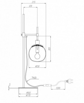 Настольная лампа декоративная Maytoni Erich MOD221-TL-01-G в Верхней Пышме - verhnyaya-pyshma.mebel24.online | фото 3