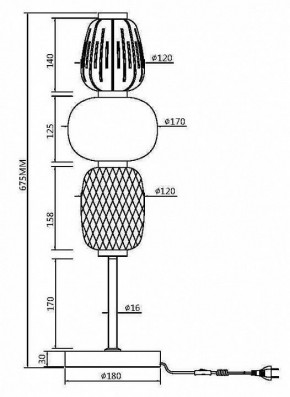 Настольная лампа декоративная Maytoni Pattern MOD267TL-L28CH3K в Верхней Пышме - verhnyaya-pyshma.mebel24.online | фото 4
