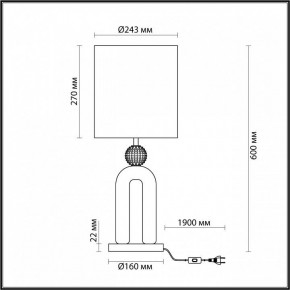 Настольная лампа декоративная Odeon Light Bagel 5410/1T в Верхней Пышме - verhnyaya-pyshma.mebel24.online | фото 4