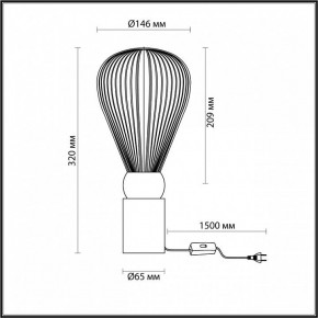 Настольная лампа декоративная Odeon Light Elica 5402/1T в Верхней Пышме - verhnyaya-pyshma.mebel24.online | фото 4