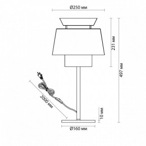 Настольная лампа декоративная Odeon Light Kressa 4992/1T в Верхней Пышме - verhnyaya-pyshma.mebel24.online | фото 4
