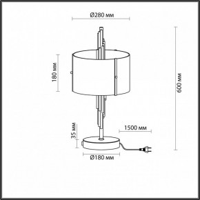 Настольная лампа декоративная Odeon Light Margaret 4895/2T в Верхней Пышме - verhnyaya-pyshma.mebel24.online | фото 4