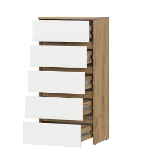 Некст 1 Комод 5 ящиков (Дуб Золотой/Белый) в Верхней Пышме - verhnyaya-pyshma.mebel24.online | фото