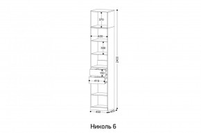 НИКОЛЬ 6 Пенал в Верхней Пышме - verhnyaya-pyshma.mebel24.online | фото 2