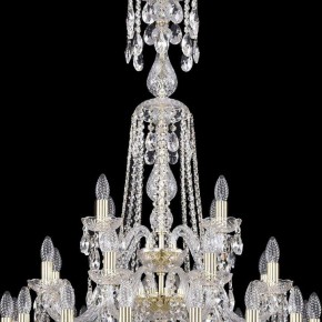 Подвесная люстра Bohemia Ivele Crystal 1402 1402/16+8+4/300/XL-123/3D/G в Верхней Пышме - verhnyaya-pyshma.mebel24.online | фото 5