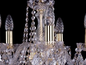 Подвесная люстра Bohemia Ivele Crystal 1402 1402/5/141/G/Leafs в Верхней Пышме - verhnyaya-pyshma.mebel24.online | фото 3