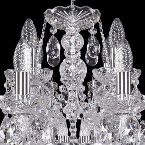 Подвесная люстра Bohemia Ivele Crystal 1411 1411/8+4/195/Ni в Верхней Пышме - verhnyaya-pyshma.mebel24.online | фото 4