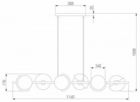 Подвесная люстра Eurosvet Moity 70149/6 черный/латунь в Верхней Пышме - verhnyaya-pyshma.mebel24.online | фото 5