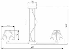 Подвесная люстра Eurosvet Peony 60136/8 хром/графит в Верхней Пышме - verhnyaya-pyshma.mebel24.online | фото 3