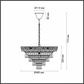 Подвесная люстра Lumion Esme 5233/8 в Верхней Пышме - verhnyaya-pyshma.mebel24.online | фото 4