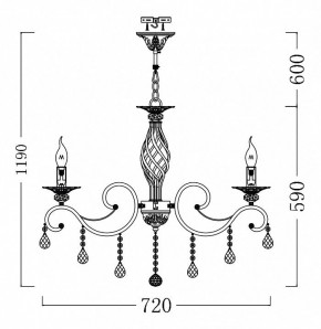 Подвесная люстра Maytoni Grace ARM247-08-G в Верхней Пышме - verhnyaya-pyshma.mebel24.online | фото 4