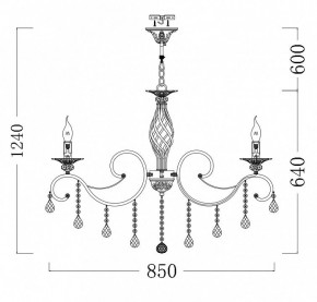 Подвесная люстра Maytoni Grace RC247-PL-10-R в Верхней Пышме - verhnyaya-pyshma.mebel24.online | фото 6