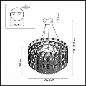 Подвесная люстра Odeon Light Buckle 4989/9 в Верхней Пышме - verhnyaya-pyshma.mebel24.online | фото 8