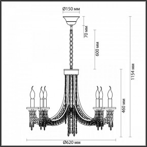 Подвесная люстра Odeon Light Capel 5063/6 в Верхней Пышме - verhnyaya-pyshma.mebel24.online | фото 5