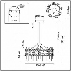 Подвесная люстра Odeon Light Magnet 5407/92L в Верхней Пышме - verhnyaya-pyshma.mebel24.online | фото 6