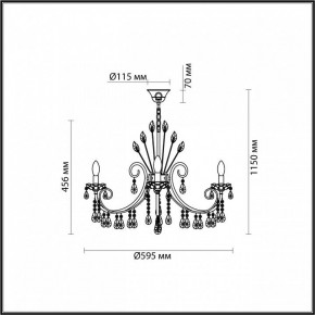 Подвесная люстра Odeon Light Versia 4977/6 в Верхней Пышме - verhnyaya-pyshma.mebel24.online | фото 5