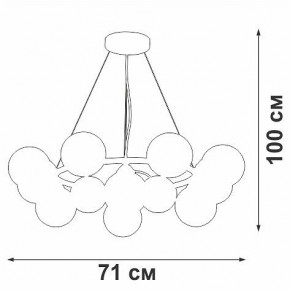 Подвесная люстра Vitaluce V48410 V48410-8/12S в Верхней Пышме - verhnyaya-pyshma.mebel24.online | фото 3