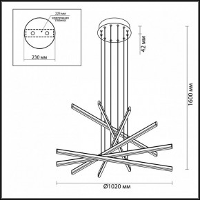 Подвесной светильник Odeon Light Rudy 3890/96L в Верхней Пышме - verhnyaya-pyshma.mebel24.online | фото 6