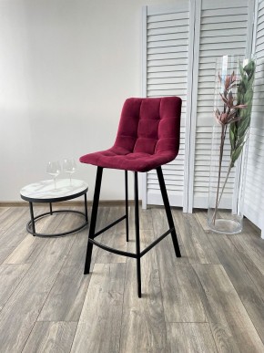 Полубарный стул CHILLI-QB SQUARE винный #16, велюр / черный каркас (H=66cm) М-City в Верхней Пышме - verhnyaya-pyshma.mebel24.online | фото 4