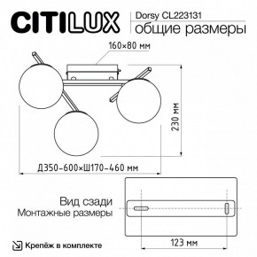 Потолочная люстра Citilux Dorsy CL223131 в Верхней Пышме - verhnyaya-pyshma.mebel24.online | фото 11