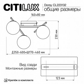 Потолочная люстра Citilux Dorsy CL223132 в Верхней Пышме - verhnyaya-pyshma.mebel24.online | фото 12