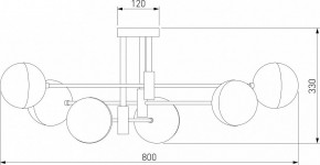 Потолочная люстра Eurosvet Nuvola 70129/6 хром в Верхней Пышме - verhnyaya-pyshma.mebel24.online | фото 3