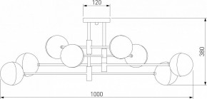 Потолочная люстра Eurosvet Nuvola 70129/8 латунь в Верхней Пышме - verhnyaya-pyshma.mebel24.online | фото 3