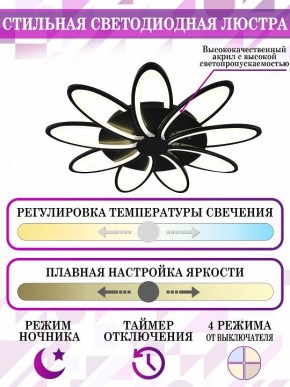 Потолочная люстра Natali Kovaltseva High-Tech Led Lamps HIGH-TECH LED LAMPS 82009 BLACK в Верхней Пышме - verhnyaya-pyshma.mebel24.online | фото 5