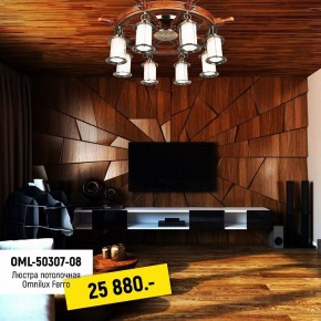 Потолочная люстра Omnilux Ferro OML-50307-08 в Верхней Пышме - verhnyaya-pyshma.mebel24.online | фото 2