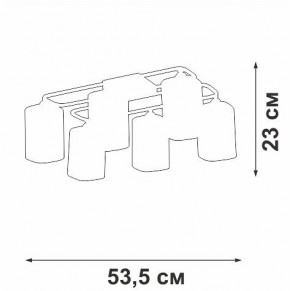 Потолочная люстра Vitaluce V3092 V3092-1/6PL в Верхней Пышме - verhnyaya-pyshma.mebel24.online | фото 4