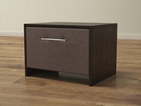 PROxSON Тумба Varna (ЛДСП Венге+экокожа Дуб венге с коричневым) 51x40 в Верхней Пышме - verhnyaya-pyshma.mebel24.online | фото
