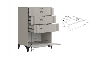 РИЧ Гостиная (модульная) кашемир в Верхней Пышме - verhnyaya-pyshma.mebel24.online | фото 6