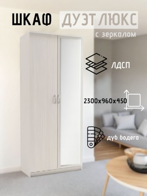 Шкаф 2-х створчатый Дуэт Люкс с зеркалом в Верхней Пышме - verhnyaya-pyshma.mebel24.online | фото 5