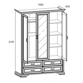 Шкаф 3D4S Z, MONAKO, цвет Сосна винтаж в Верхней Пышме - verhnyaya-pyshma.mebel24.online | фото 1