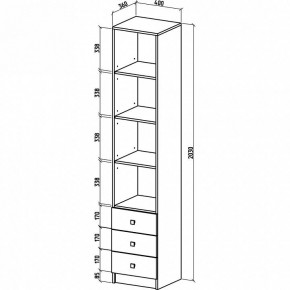 Шкаф для белья Бостон-3 в Верхней Пышме - verhnyaya-pyshma.mebel24.online | фото 2