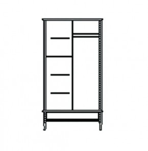 Шкаф для одежды Лаура (ММ-267-01/02Б) в Верхней Пышме - verhnyaya-pyshma.mebel24.online | фото 3