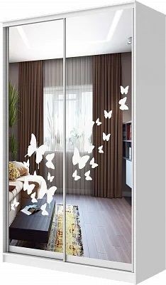 Шкаф-купе ХИТ 24-4-17-66 БАБОЧКИ в Верхней Пышме - verhnyaya-pyshma.mebel24.online | фото