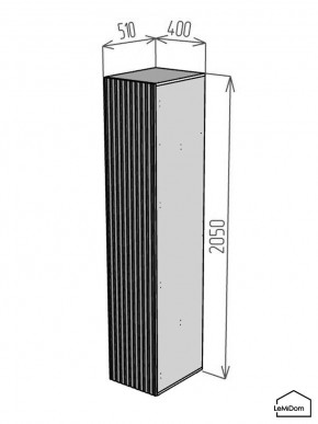Шкаф Linnea MHR-1-2 2050х400х510 (Белый-М 11.1.2) в Верхней Пышме - verhnyaya-pyshma.mebel24.online | фото 2