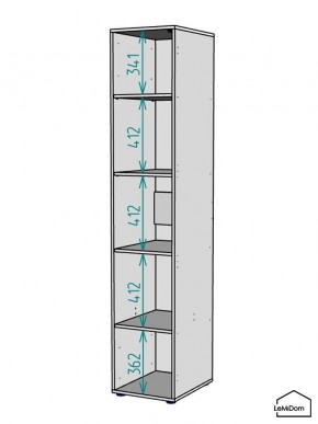 Шкаф Linnea MHR-1-2 2050х400х510 (Белый-М 11.1.2) в Верхней Пышме - verhnyaya-pyshma.mebel24.online | фото 3