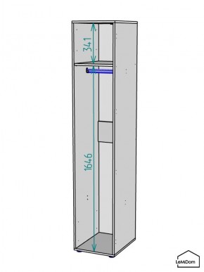 Шкаф Linnea MHR-1PO 2050х400х510 (Белый-М 11.1.2) в Верхней Пышме - verhnyaya-pyshma.mebel24.online | фото 3