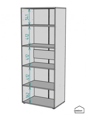Шкаф Linnea MHR-2-2 2050х800х510 (Графит-М 11.1.25) в Верхней Пышме - verhnyaya-pyshma.mebel24.online | фото 3