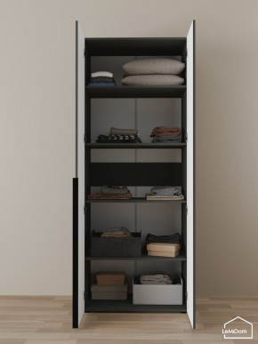 Шкаф Linnea MHR-2-2 2050х800х510 (Графит-М 11.1.25) в Верхней Пышме - verhnyaya-pyshma.mebel24.online | фото 4