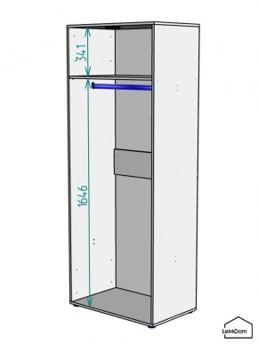 Шкаф Linnea MHR-2PO 2050х800х510 (Белый-М 11.1.2) в Верхней Пышме - verhnyaya-pyshma.mebel24.online | фото 3