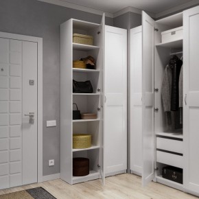 Шкаф МАКС однодверный узкий, цвет белый в Верхней Пышме - verhnyaya-pyshma.mebel24.online | фото 4