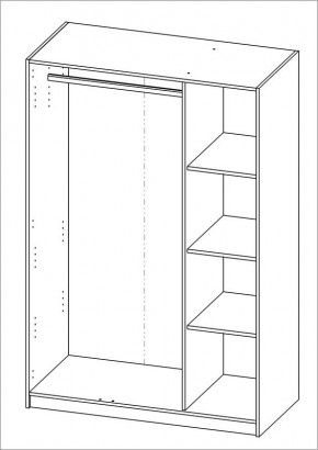 Шкаф ОРИОН трехдверный, цвет Дуб Венге в Верхней Пышме - verhnyaya-pyshma.mebel24.online | фото 3