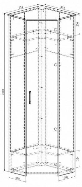 Шкаф платяной Агата АТ-8 в Верхней Пышме - verhnyaya-pyshma.mebel24.online | фото 4