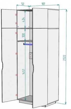 Шкаф "Аврора (H36)" в Верхней Пышме - verhnyaya-pyshma.mebel24.online | фото 2