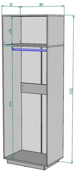 Шкаф "Аврора (H37)" в Верхней Пышме - verhnyaya-pyshma.mebel24.online | фото 2