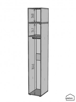 Шкаф с антресолью Linnea MHR-1A-1 2450х400х510 (Белый-М 11.1.1) в Верхней Пышме - verhnyaya-pyshma.mebel24.online | фото 3