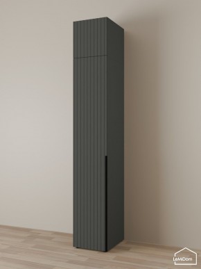 Шкаф с антресолью Linnea MHR-1A-1 2450х400х510 (Графит-М 11.1.25) в Верхней Пышме - verhnyaya-pyshma.mebel24.online | фото